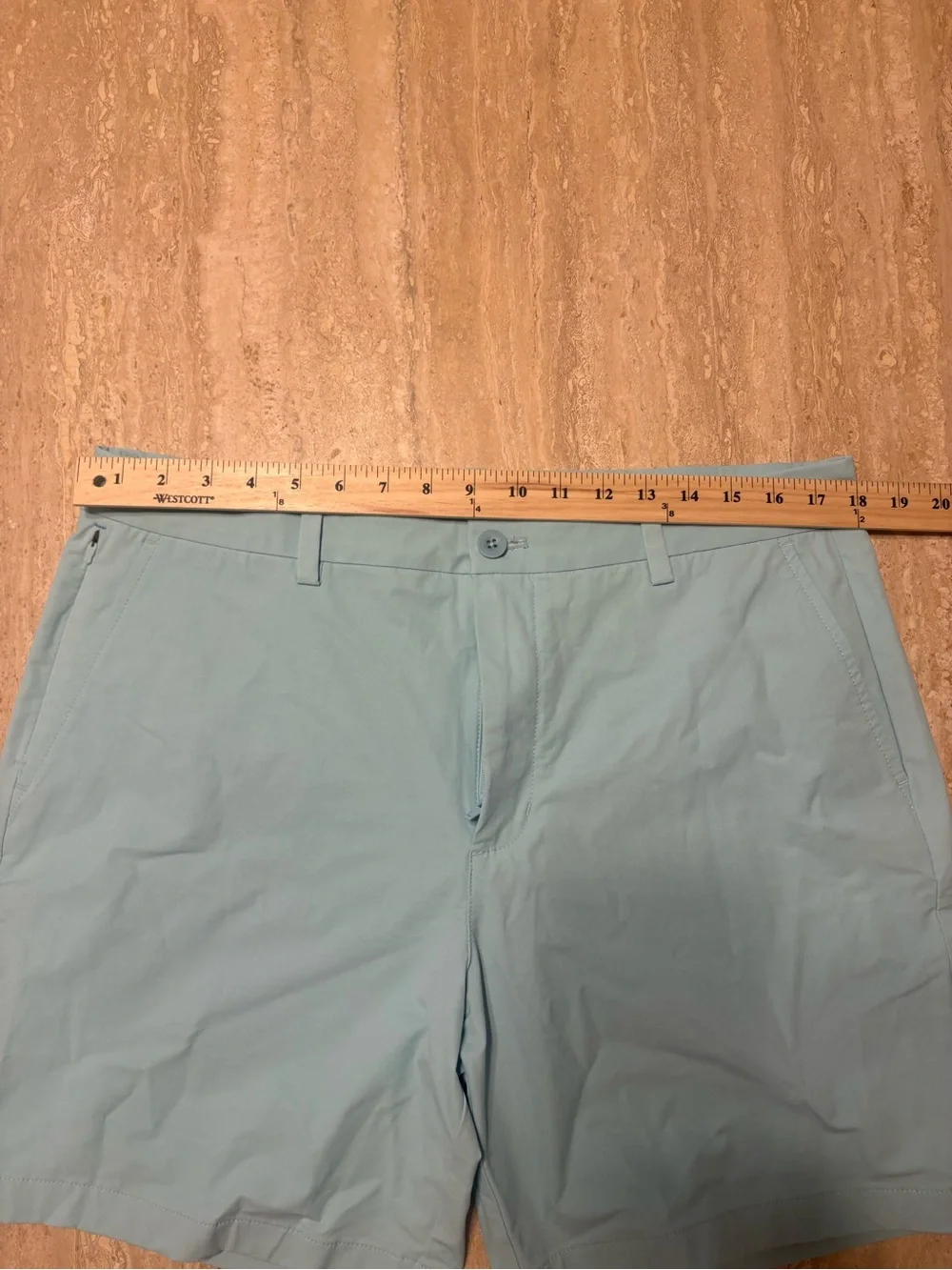 Vineyard Vines Mens 35 On-The-Go Shorts Aqua Light Green/Blue: Performance